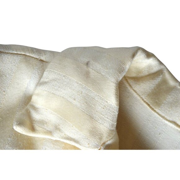 Vintage 70s Handmade Cream Yellow Vertical Striped Button Down Shirt Dress Size - Picture 5 of 8